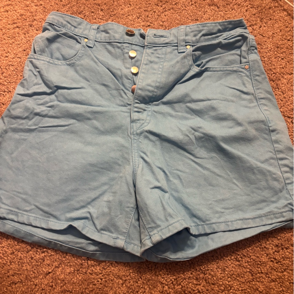 Zara Sky Blue Denim Shorts